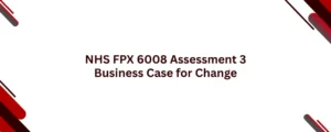 NHS FPX 6008 Assessment 3 Business Case for Change