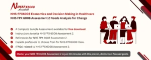 NHS FPX 6008 Assessment 2 Needs Analysis for Change